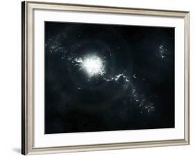 A Recently Discovered Nebula with Visible Habitable Planets-Stocktrek Images-Framed Photographic Print