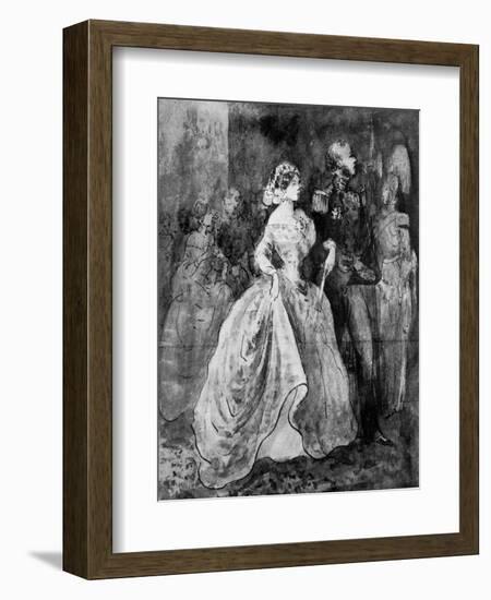 A Reception at Court, 19th Century-Constantin Guys-Framed Giclee Print