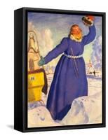 A Reckless Coachman, 1920-Boris Michaylovich Kustodiev-Framed Stretched Canvas