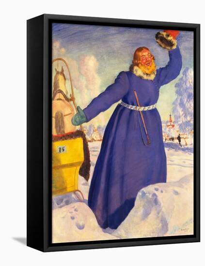 A Reckless Coachman, 1920-Boris Michaylovich Kustodiev-Framed Stretched Canvas