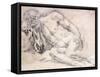 A Reclining Bearded Man Sleeping on His Arm-Paris Bordone-Framed Stretched Canvas