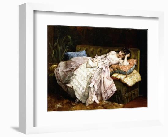 A Reclining Beauty, 1877-Auguste Toulmouche-Framed Giclee Print