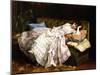 A Reclining Beauty, 1877-Auguste Toulmouche-Mounted Giclee Print