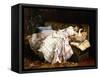 A Reclining Beauty, 1877-Auguste Toulmouche-Framed Stretched Canvas
