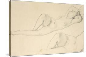 A Reclining Female Nude-Jean-Auguste-Dominique Ingres-Stretched Canvas