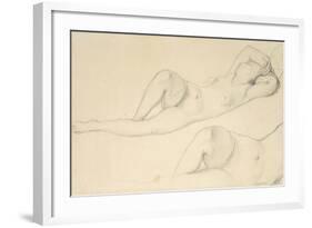 A Reclining Female Nude-Jean-Auguste-Dominique Ingres-Framed Giclee Print