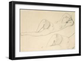 A Reclining Female Nude-Jean-Auguste-Dominique Ingres-Framed Giclee Print