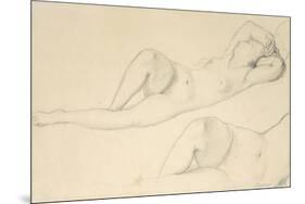 A Reclining Female Nude-Jean-Auguste-Dominique Ingres-Mounted Giclee Print