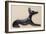 A Reclining Glass Anubis- Jackal Headed Egyptian God of the Dead, Ptolemaic or Later-null-Framed Giclee Print