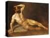 A Reclining Male Nude-Hans Von Staschiripka Canon-Stretched Canvas