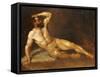 A Reclining Male Nude-Hans Von Staschiripka Canon-Framed Stretched Canvas