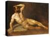 A Reclining Male Nude-Hans Von Staschiripka Canon-Stretched Canvas