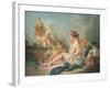 A Reclining Nymph Playing the Flute with Putti, Perhaps the Muse Euterpe, 1752-Francois Boucher-Framed Giclee Print