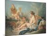 A Reclining Nymph Playing the Flute with Putti, Perhaps the Muse Euterpe, 1752-Francois Boucher-Mounted Giclee Print