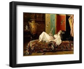 A Reclining Odalisque-Gustave Leonard de Jonghe-Framed Giclee Print