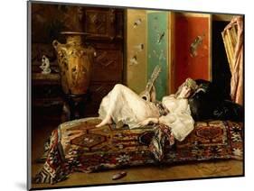 A Reclining Odalisque-Gustave Leonard de Jonghe-Mounted Giclee Print