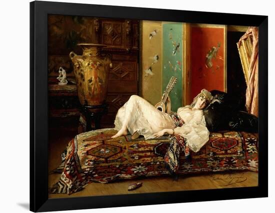 A Reclining Odalisque-Gustave Leonard de Jonghe-Framed Giclee Print