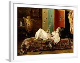 A Reclining Odalisque-Gustave Leonard de Jonghe-Framed Giclee Print