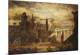 A Reconstruction of Sparta: the Persian Porch and Place of Consulatation of the Lacedemonians-Joseph Michael Gandy-Mounted Giclee Print