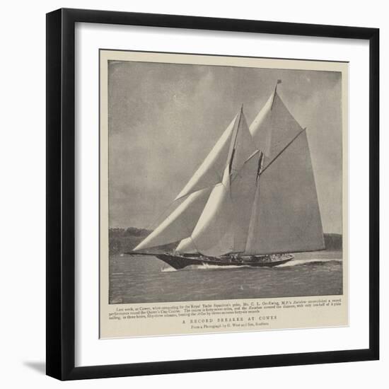 A Record Breaker at Cowes-null-Framed Giclee Print