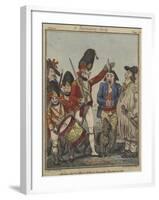 A Recruiting Party, 1797-Isaac Robert Cruikshank-Framed Giclee Print