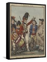 A Recruiting Party, 1797-Isaac Robert Cruikshank-Framed Stretched Canvas