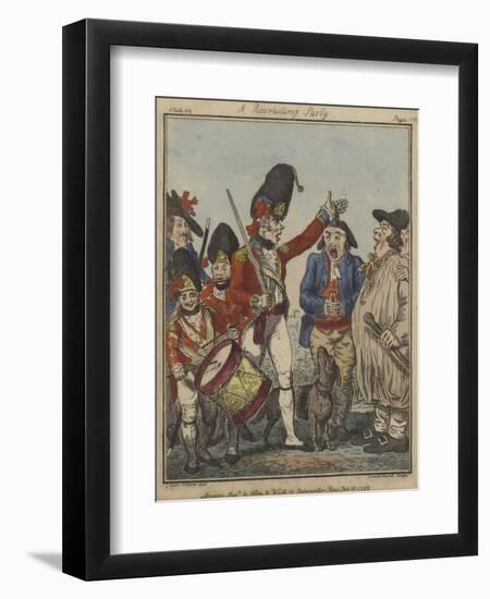 A Recruiting Party, 1797-Isaac Robert Cruikshank-Framed Giclee Print