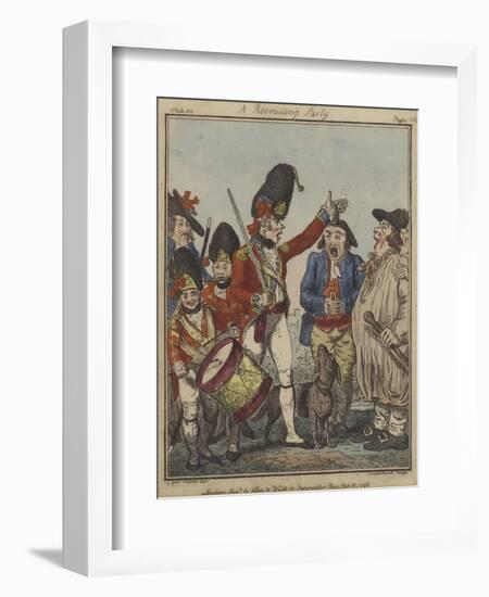 A Recruiting Party, 1797-Isaac Robert Cruikshank-Framed Giclee Print