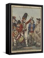 A Recruiting Party, 1797-Isaac Robert Cruikshank-Framed Stretched Canvas