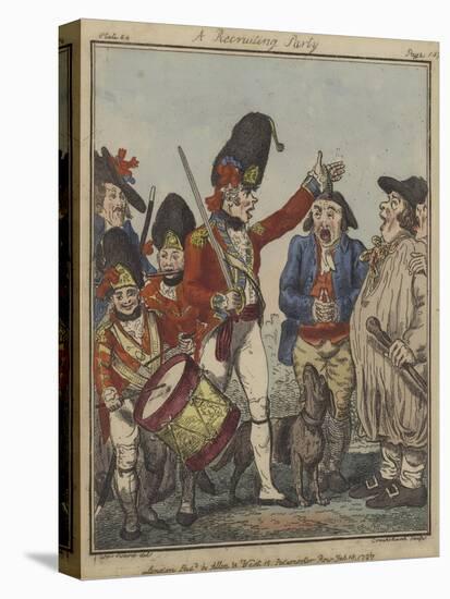 A Recruiting Party, 1797-Isaac Robert Cruikshank-Stretched Canvas