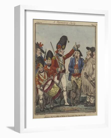 A Recruiting Party, 1797-Isaac Robert Cruikshank-Framed Giclee Print