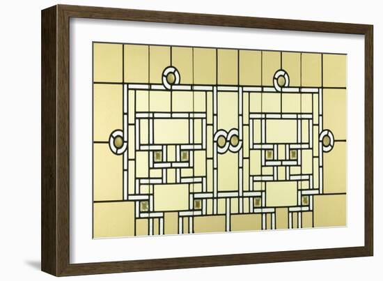 A Rectangular Window, 1886-1889 (Leaded Glass with Opalescent and Textured Glass in a Frame)-Adler & Sullivan-Framed Giclee Print