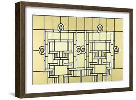 A Rectangular Window, 1886-1889 (Leaded Glass with Opalescent and Textured Glass in a Frame)-Adler & Sullivan-Framed Giclee Print