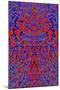 A Red and Blue Kaleidoscopic Tapestry-Ray2012-Mounted Art Print