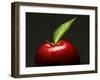 A Red Apple with Leaf-Gustavo Andrade-Framed Photographic Print