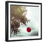 A Red Balloon Hanging on a Tree-Joana Kruse-Framed Photographic Print