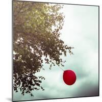 A Red Balloon Hanging on a Tree-Joana Kruse-Mounted Photographic Print