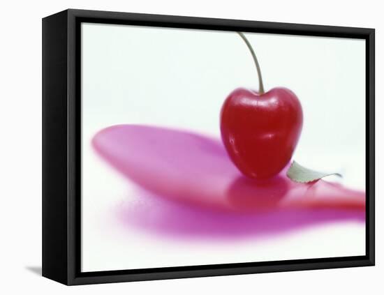 A Red Cherry-Ulrike Holsten-Framed Stretched Canvas