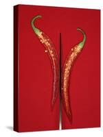 A Red Chili Pepper Sliced in Half-Jan-peter Westermann-Stretched Canvas
