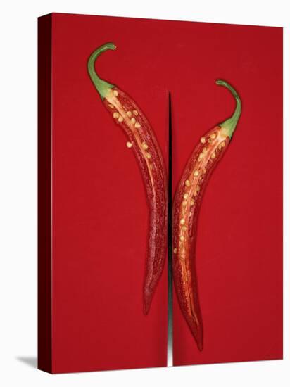 A Red Chili Pepper Sliced in Half-Jan-peter Westermann-Stretched Canvas