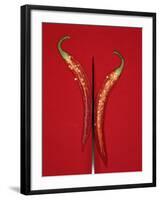 A Red Chili Pepper Sliced in Half-Jan-peter Westermann-Framed Photographic Print