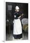 A Red Cross Hospital nurse Pouring Medicine, Late 1800s-null-Framed Giclee Print