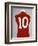 A Red England World Cup Final International Shirt, No.10, Worn by Geoff Hurst in 1966 World Cup…-null-Framed Giclee Print