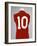 A Red England World Cup Final International Shirt, No.10, Worn by Geoff Hurst in 1966 World Cup…-null-Framed Giclee Print