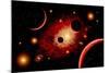 A Red Giant Star System-null-Mounted Art Print