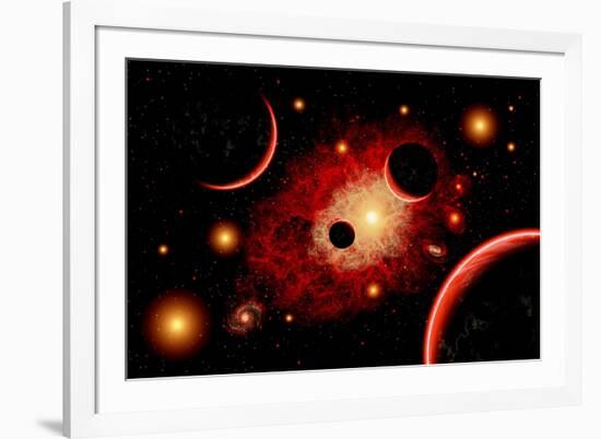 A Red Giant Star System-null-Framed Art Print