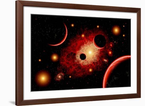 A Red Giant Star System-null-Framed Art Print