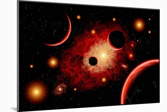 A Red Giant Star System-null-Mounted Premium Giclee Print
