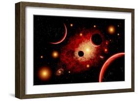 A Red Giant Star System-null-Framed Art Print