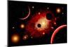 A Red Giant Star System-null-Mounted Art Print